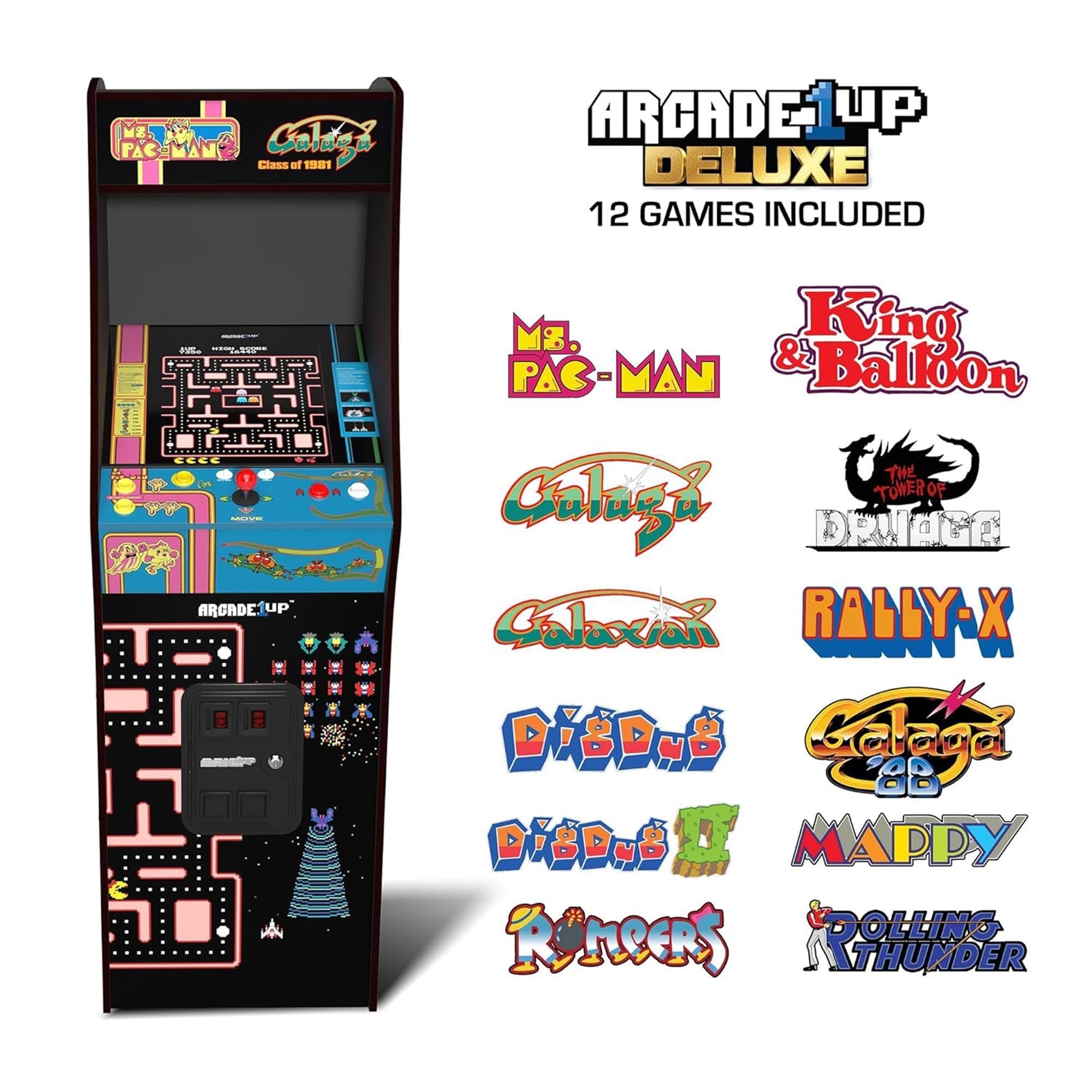 Ms. Pac Man & Galaga Class of '81 Deluxe Arcade Machine